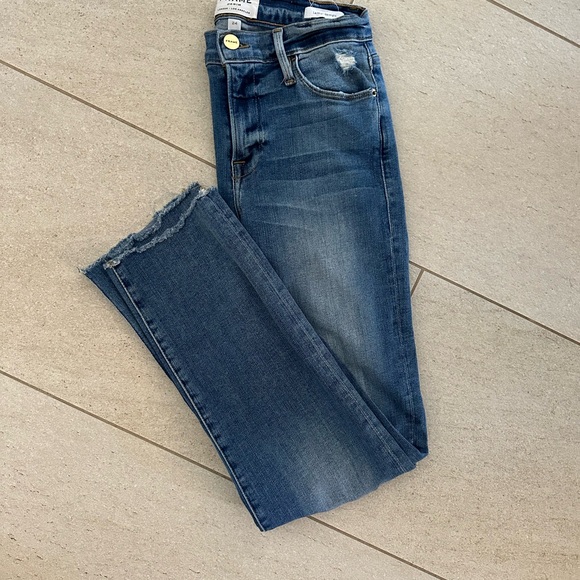 Frame Denim Fringe Ankle Jeans Size 24 - Picture 1 of 7